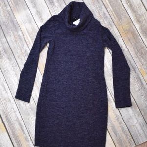 BNWT Everly Navy SZM Heathered Turtleneck Dress